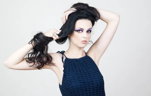 Brunette, female, make up