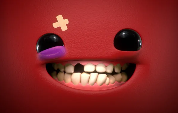 Art, smiley, Super Meat Boy, Mathieu Maurel