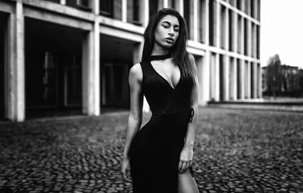 Look, sexy, pose, model, the building, portrait, makeup, figure