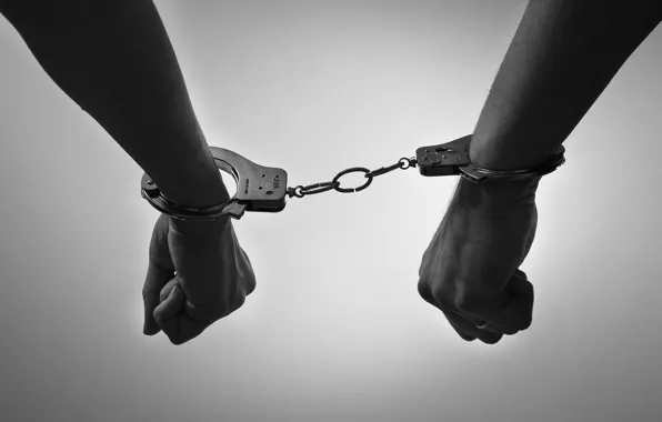 Background, hands, handcuffs