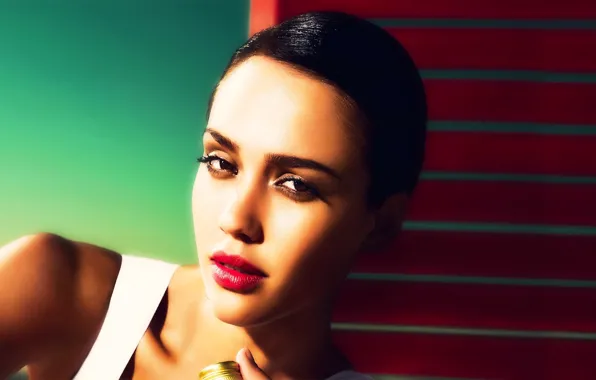 Look, face, Jessica Alba, Mike, brunette, lips