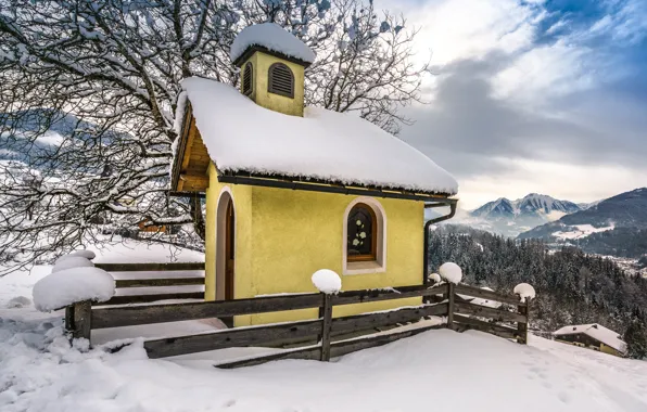 Mountains, Austria, chapel