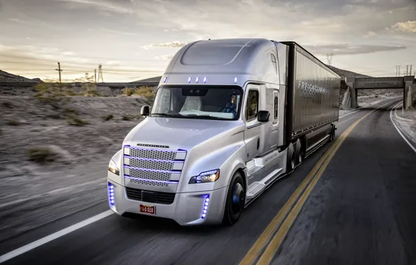 Movement, speed, track, Truck, Freightliner, Daimler, Inspiration