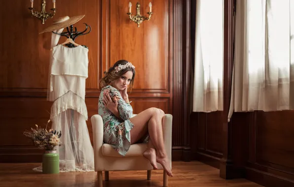 Picture girl, pose, background