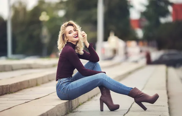 Picture girl, model, jeans, Sweetheart