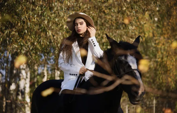 Girl, horse, top, Maxim Mikhailov