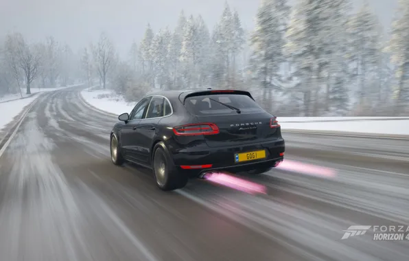 Porsche, Winter, Racing, Macan, Macan Turbo, Forza Horizon 4, Porsche Macan Turbo