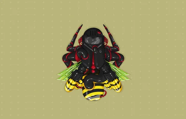 Bee, fly, minimalism, vector