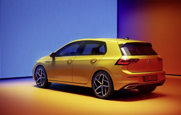 Volkswagen, rear view, hatchback, Golf, hatchback, R-Line, 2020