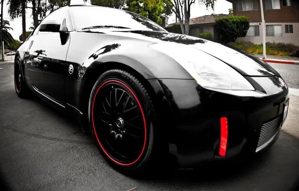 Picture red, black, Nissan, 350Z