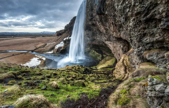 Nature, background, waterfall