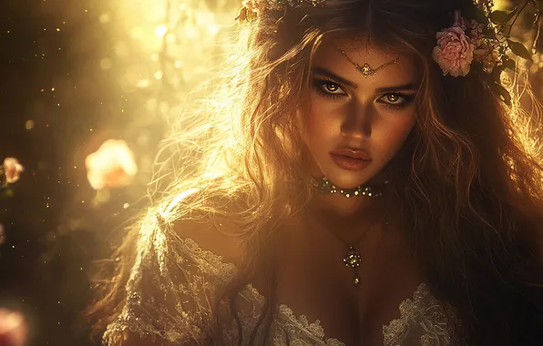 Look, girl, fantasy, image, Princess, AI art, neural network