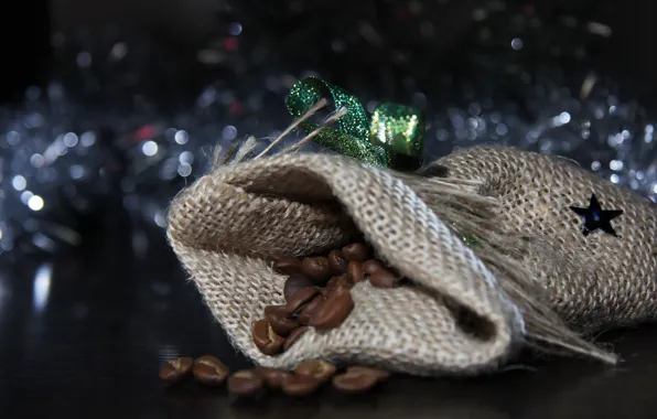 Background, coffee, grain, pouch