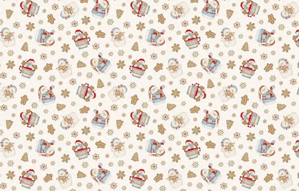 Background, holiday, new year, texture, snowman