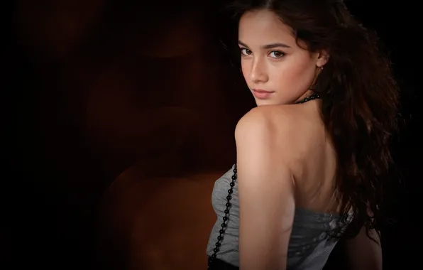 Look, background, model, portrait, makeup, hairstyle, brown hair, twilight
