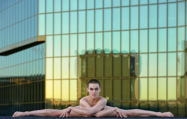 Look, pose, sport, the building, beauty, grace, twine, stretching