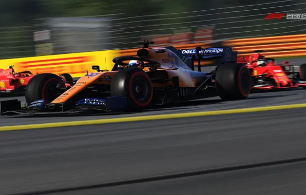 Speed, track, racing car, on the track, route, F1 2019, Mclaren MCL34, blurred