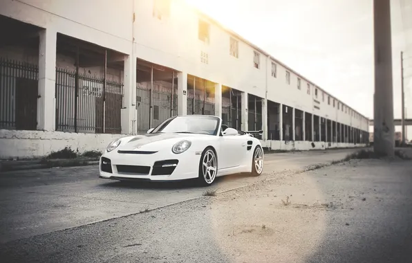 911, desktop, turbo, white, convertible, porsche, Porsche, cars