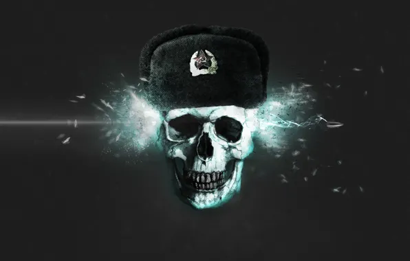 Background, mediocrity, Skull, bullet, hat, departure, effect energy