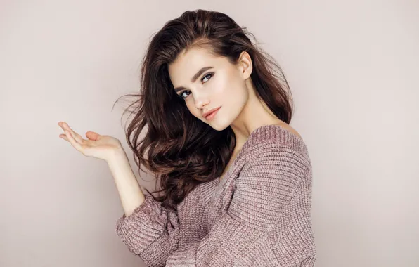 Look, girl, pose, portrait, beautiful, sweater