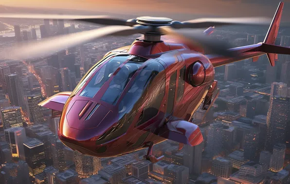 Flight, aviation, technique, helicopter, AI art, neural network