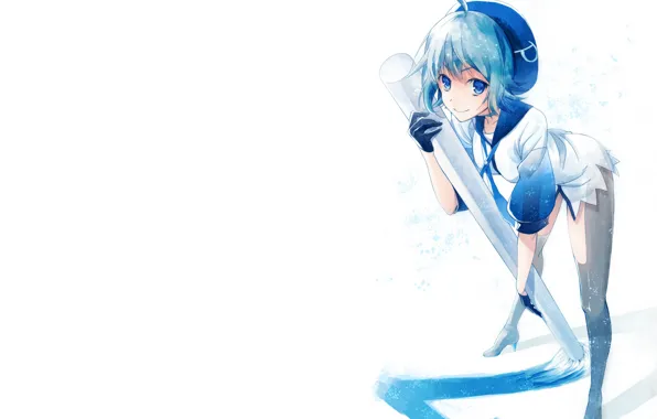 Girl, anime, art, brush, Pixiv-tan