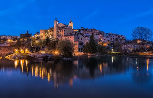Picture lights, the evening, Spain, Catalonia, Gironella