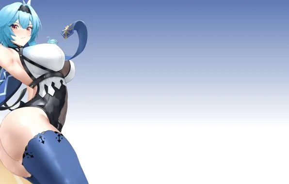 Picture girl, hot, sexy, boobs, blue, anime, breasts, babe