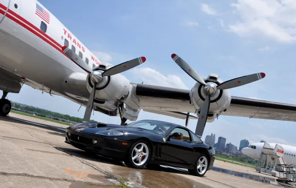 Picture Ferrari, Black, 550, Maranello