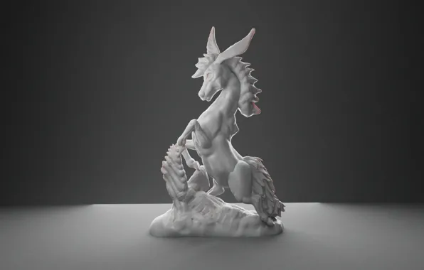 Toy, art, sculpture, AlexStormND, 3d model, The Hunchback Horse