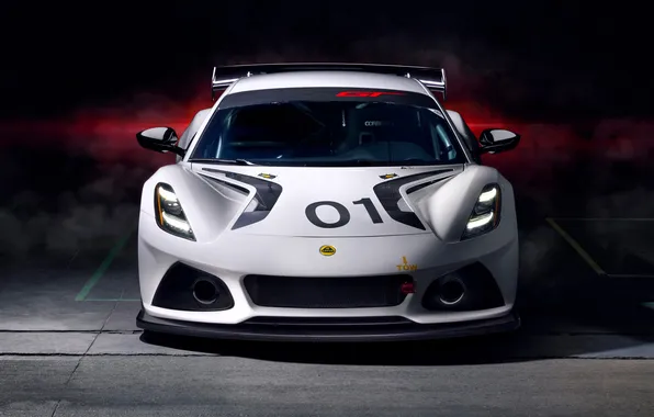 White, smoke, Parking, GT4, Emir, Lotus Emira GT4