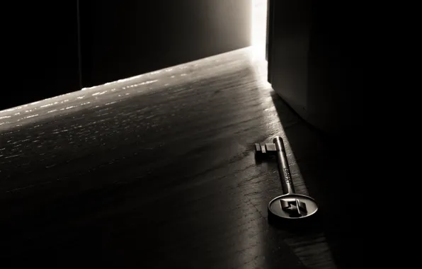 Picture light, darkness, room, the door, macro key