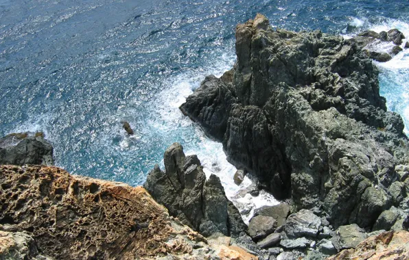 Sea, open, rocks