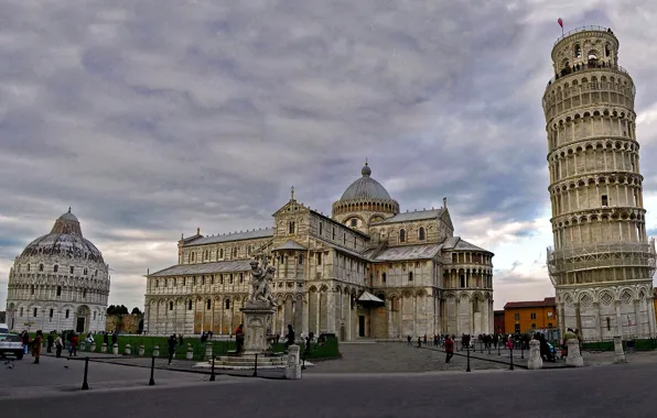 Italy, Cathedral, Pisa, the leaning tower