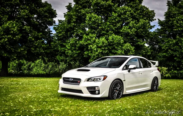 White, Subaru, white, Subaru, sti, STI, wrx sti, 2015