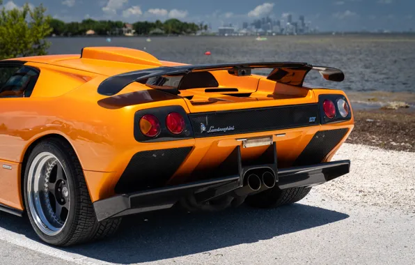 Lamborghini, Diablo, back, powerful, The Lamborghini Diablo GT
