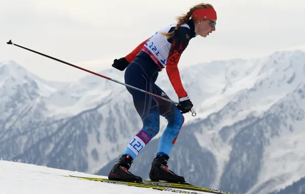 Picture biathlon, Sochi 2014, champion, Paralympic games, to overcome yourself, Alena Kaufman