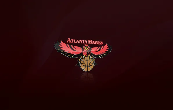 Picture Red, The ball, Basketball, Background, Logo, NBA, Hawks, Atlanta Hawks