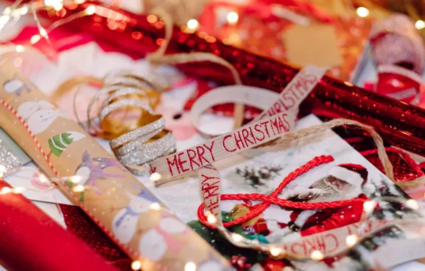 Paper, holiday, the inscription, Shine, Christmas, tape, New year, serpentine