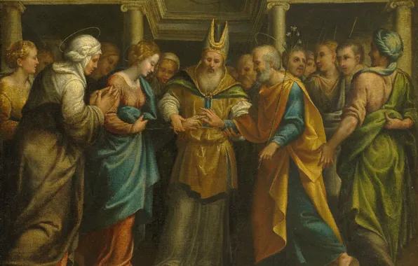 Picture oil, picture, canvas, mythology, The marriage of Mary and Joseph