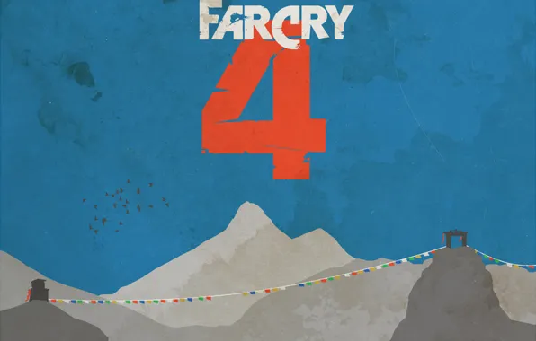 Picture mountains, the game, poster, far cry 4