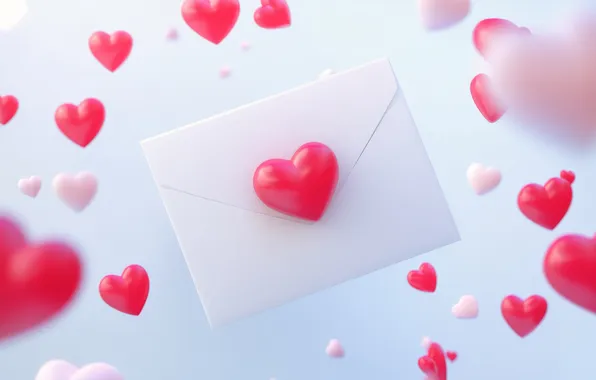 Love, holiday, heart, heart, hearts, heart, Valentine's Day, AI art