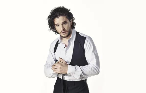 Photographer, newspaper, actor, white background, shirt, Kit Harington, Kit Harington, 2015