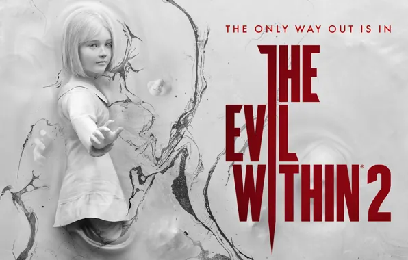 Wall, art, girl, The Evil Within 2