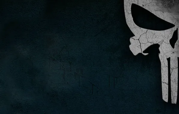 Skull, minimalism, the Punisher, The Punisher