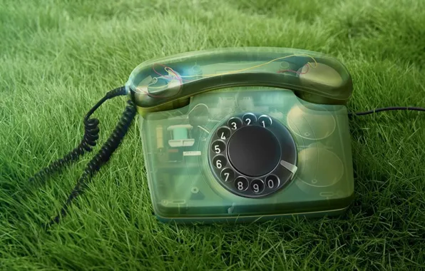 Grass, transparent, green, phone