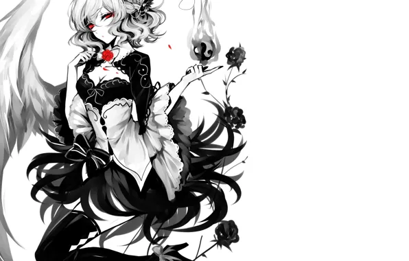 Girl, white background, Touhou, Touhou, Touhou, anime game