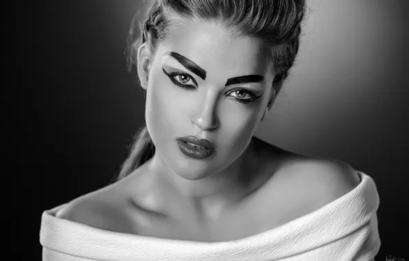 Girl, face, hair, makeup, lips