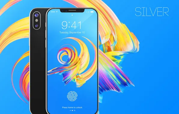 Apple, iPhone, silver, hi-tech, smartphone, technology, iPhone X