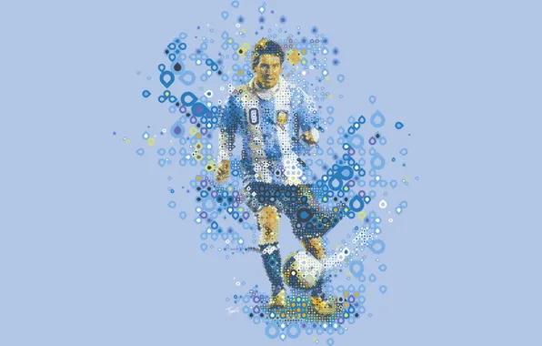 Picture vector, player, Lionel Messi, Lionel Messi, low poly